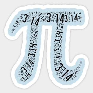 Day of mathematics, the number Pi, a concise form for fans of math. Sticker